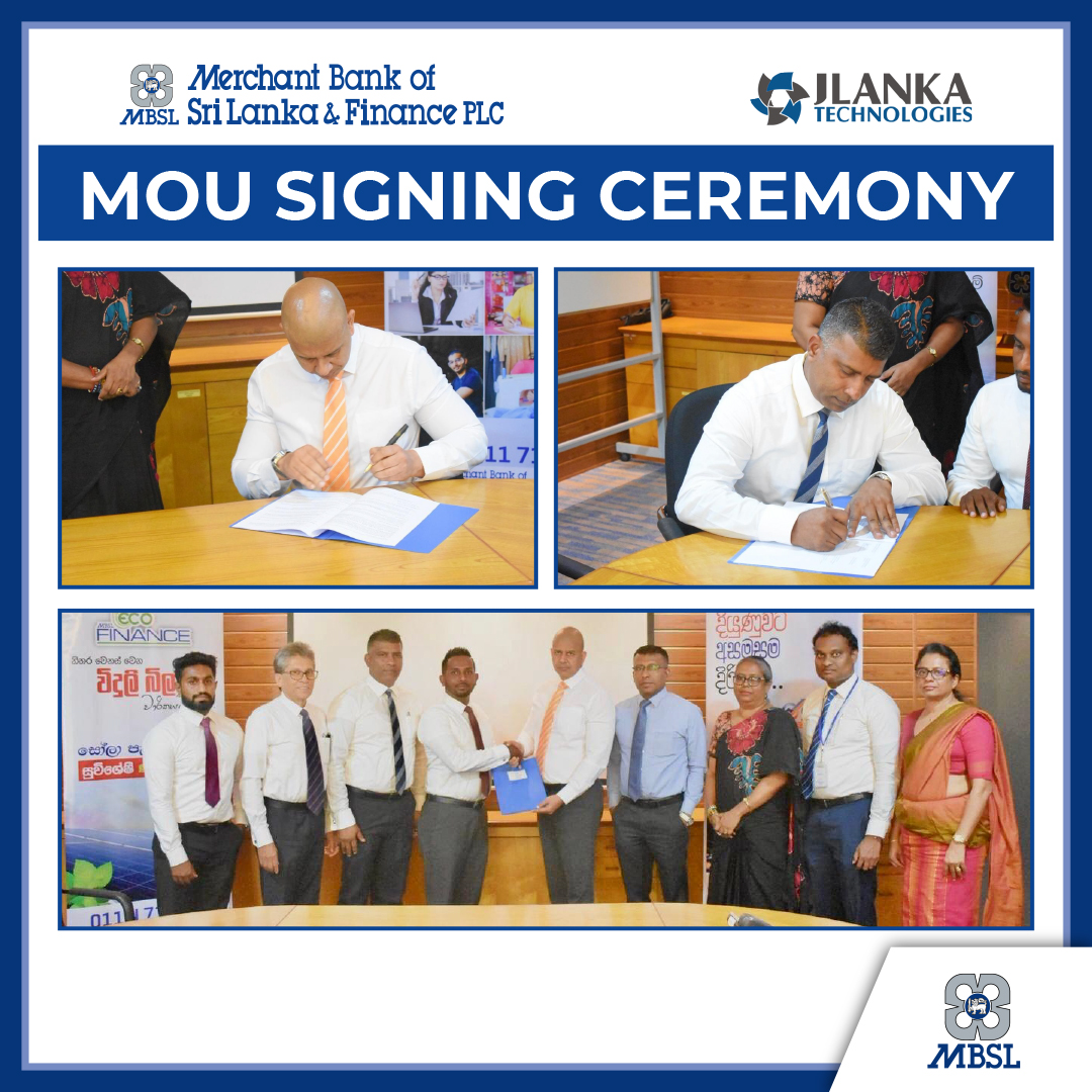 ???? MBSL signs Eco Solar Loan Facility with J Lanka Technologies ????